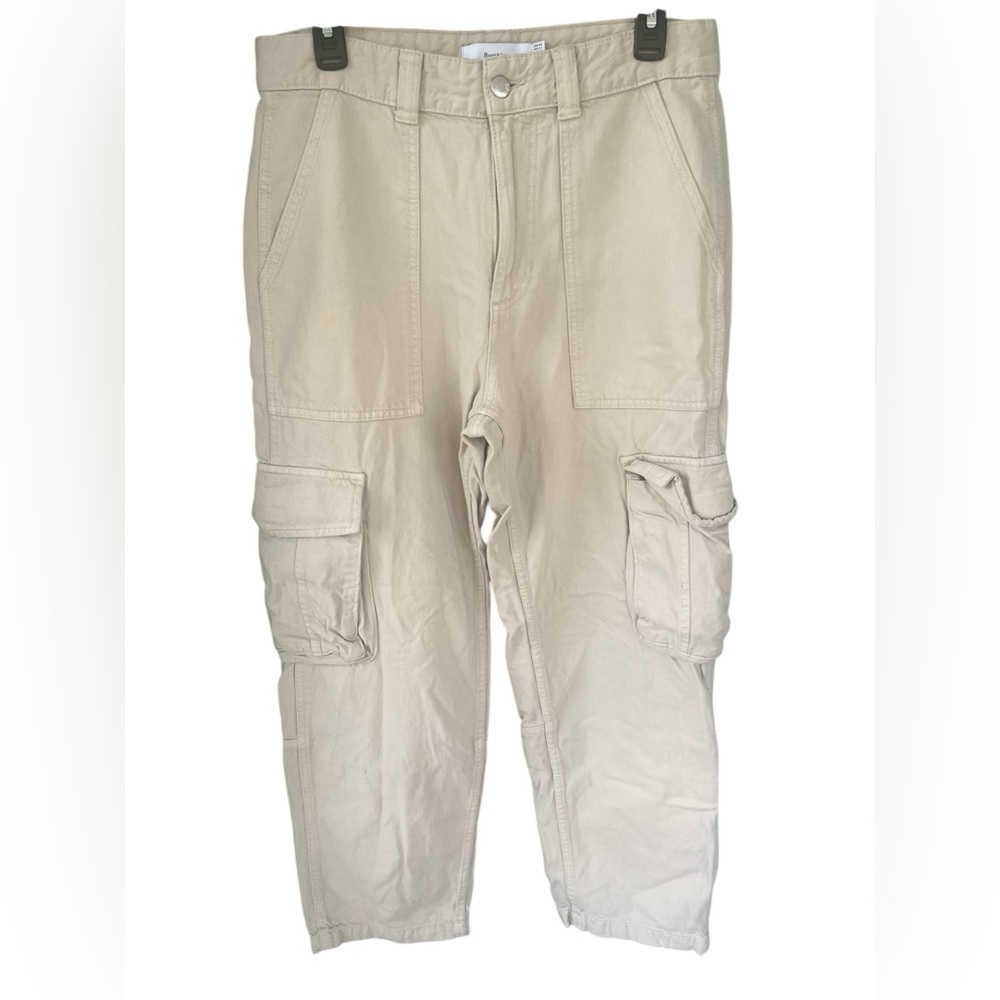 ASOS Bershka Wide Leg Beige Cargo Pants, Men’s Sz 31
